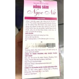 Hồng sâm ngọc nữ hương Nắng Xuân bổ thận nữ dưỡng thận, nám da, sạm da ích huyết, tăng cường nội tiết tố nữ kinh nguyệt 2