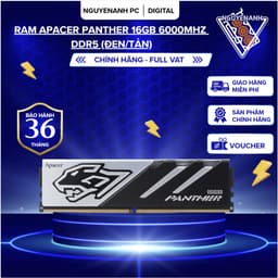[Full Vat] RAM APACER PANTHER 16GB 6000MHZ DDR5 (ĐEN/TẢN) - bh 36 tháng 1