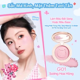 [Mới] Phấn Má Hồng Có Nhũ Colorkey Phiên Bản Pocky Mao, Tạo Hiệu Ứng Căng Bóng, Lấp Lánh 4g 4