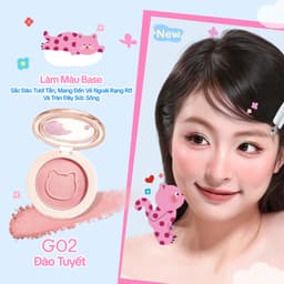 [Mới] Phấn Má Hồng Có Nhũ Colorkey Phiên Bản Pocky Mao, Tạo Hiệu Ứng Căng Bóng, Lấp Lánh 4g 5