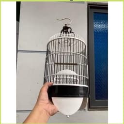 Lồng nuôi chim Vành khuyên (Lồng Sẵn), Lồng thái tử size 22 chất liệu nhựa ABS bền đẹp có phụ kiện kèm theo 3