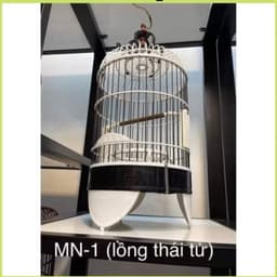 Lồng nuôi chim Vành khuyên (Lồng Sẵn), Lồng thái tử size 22 chất liệu nhựa ABS bền đẹp có phụ kiện kèm theo 4