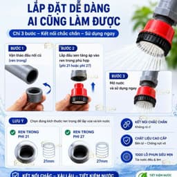 Đầu Sen Tắm Tăng Áp 1000 Lỗ Phun Tia Siêu Mịn Tiết Kiệm Nước . hastag.tv 9