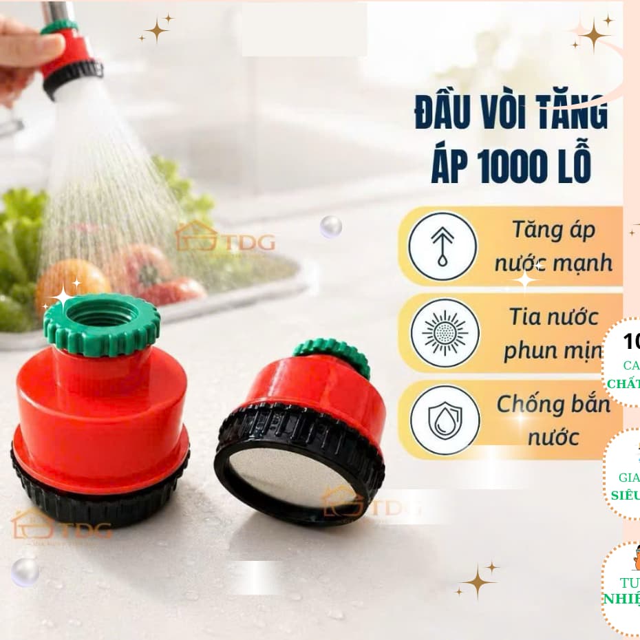 Đầu Sen Tắm Tăng Áp 1000 Lỗ Phun Tia Siêu Mịn Tiết Kiệm Nước . hastag.tv