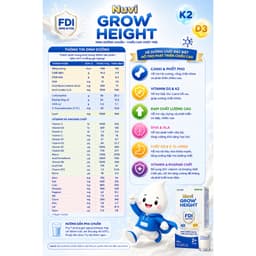 Combo NUVI GROW Mix Vị Chuối 110ml+Ít Ngọt 110ml -Hỗ Trợ Phát Triển Chiều Cao 3