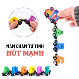 Đồ Chơi Đoàn Tàu 27 Toa Chữ Cái Bằng Gỗ Hút Nam Châm Hgaykidhn Đồ Chơi Thông Minh Giáo Dục Sớm Cho Bé 2
