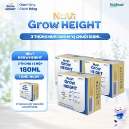 Sữa Nước Nuvi Grow Height ( 3 Thùng Tặng 1 Thùng Chuối 180ml)- Hộ Trợ Phát Triển Chiều Cao 2