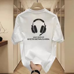 COD Áo thun nam cotton cổ tròn hè 2026, in chữ hiện đại kiểu tối giản, chất liệu cotton thoáng mát 3