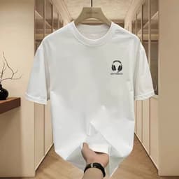COD Áo thun nam cotton cổ tròn hè 2026, in chữ hiện đại kiểu tối giản, chất liệu cotton thoáng mát 4