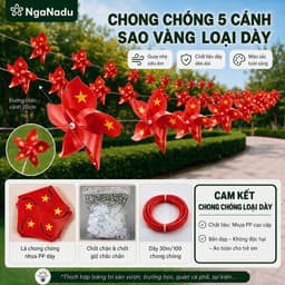 Sét 100 /50 Chong chóng CỜ ĐỎ IN SAO VÀNG,TÔI YÊU VIỆT NAM treo trang trí trường học,khai giảng 2/9,quán cà phê,trà sữa 1