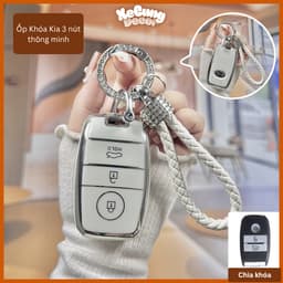 Ốp Chìa Khóa KIA 3 Nút Thông Minh Phù Hợp Cho Xe Kia: Seltos, Sonet,… 3 Nút Bấm Chất Liệu TPU Cao Cấp Chống Trầy 1