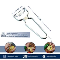 Nạo Rau Củ Quả 2 Lưỡi Cao Cấp Thép Không Gỉ Siêu Sắc Chống Rỉ Sét - Đa Năng Gọt Vỏ Nhanh Tiện Dụng Cho Nhà Bếp Gia Đình 9
