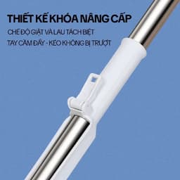 (1 Cây Lau + 2 Bông Lau) Cây Lau Nhà Tự Vắt Tiện Dụng, Chổi Lau Nhà Thông Minh Xoay 360 Độ 3