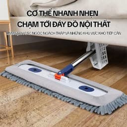 (1 Cây Lau + 2 Bông Lau) Cây Lau Nhà Tự Vắt Tiện Dụng, Chổi Lau Nhà Thông Minh Xoay 360 Độ 5