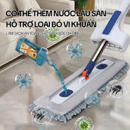 (1 Cây Lau + 2 Bông Lau) Cây Lau Nhà Tự Vắt Tiện Dụng, Chổi Lau Nhà Thông Minh Xoay 360 Độ 4
