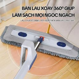 (1 Cây Lau + 2 Bông Lau) Cây Lau Nhà Tự Vắt Tiện Dụng, Chổi Lau Nhà Thông Minh Xoay 360 Độ 2