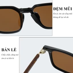 Kính râm mát thời trang nam nữ NARO EYEWEAR  dáng vuông cổ điển chống tia UV đi chơi, đi biển 280876 7