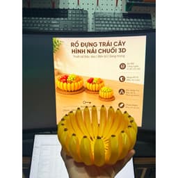 Rổ Đựng Trái Cây Hình Nải Chuối In 3D Nhựa PETG - Khay Đựng Hoa Quả Trang Trí Độc Đáo (15/20/25cm) 6
