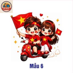 Decal mừng quốc khánh 2/9 thanh niên yêu nước - Decal dán cánh cửa, dán kính xe ô tô, xe máy,.... dán đa vị trí 4