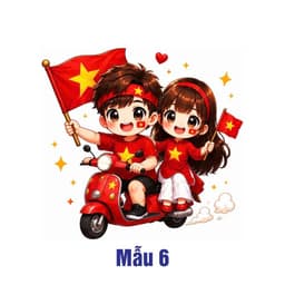 Decal mừng quốc khánh 2/9 thanh niên yêu nước - Decal dán cánh cửa, dán kính xe ô tô, xe máy,.... dán đa vị trí 9
