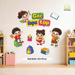 [MỚI 2026] Bảng gỗ, Set Gỗ Dán Tường Các Góc Học Tập Trang Trí Mầm Non, Lớp Học (Kèm phụ kiện treo) 6