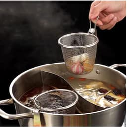 PVN78569 Rổ Nhúng Lẩu Inox 304 Cao Cấp 11x9.5cm – Giỏ Lưới Nhúng Đồ Ăn Có Móc Treo 1