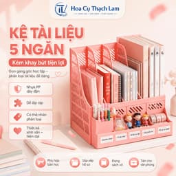 [ Tặng Tập mỹ thuật ]Khay kệ đựng tài liệu văn phòng A4 4 ngăn xinh xắn, Giá kệ đựng sách vở để bàn 7