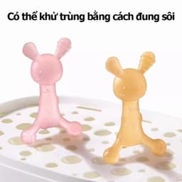 Đồ gặm nướu silicon cao cấp cho bé hình thỏ dễ thương giúp giảm ngứa lợi mọc răng an toàn 9
