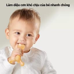 Đồ gặm nướu silicon cao cấp cho bé hình thỏ dễ thương giúp giảm ngứa lợi mọc răng an toàn 8