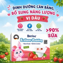 Pudding ăn dặm Burine đủ 3 vị Vani, Chuối, Dâu Cho bé từ 6 tháng tuổi 4
