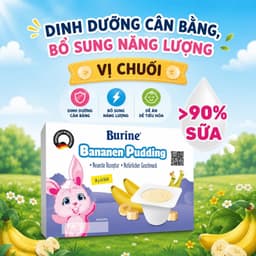 Pudding ăn dặm Burine đủ 3 vị Vani, Chuối, Dâu Cho bé từ 6 tháng tuổi 6