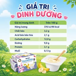 Pudding ăn dặm Burine đủ 3 vị Vani, Chuối, Dâu Cho bé từ 6 tháng tuổi 7