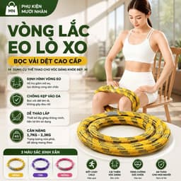 Vòng Lắc Eo Lò Xo Bản Xịn Bọc Vải Dệt - Giảm Calo Hiệu Quả, Eo Thon ,Gọn dáng 3