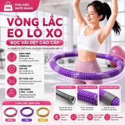 Vòng Lắc Eo Lò Xo Bản Xịn Bọc Vải Dệt - Giảm Calo Hiệu Quả, Eo Thon ,Gọn dáng 2
