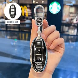 Ốp Chìa Khóa Xe Nissan Smartkey 3 Nút TPU Navara, Almera, Kicks, X-Trail, Terra - HongMinhAuto88 5