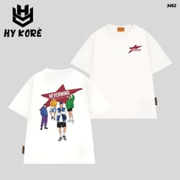 Áo Thun HY KORÉ NEVERMIND 3452 Form Rộng Localbrand Oversize Unisex Vải Cotton 75% Nam Nữ Mặc Đẹp 3