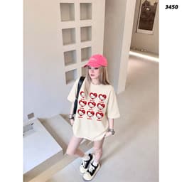 Áo Thun HY KORÉ MÈO ICON TRÁI TIM 3450 Form Rộng Localbrand Oversize Unisex Vải Cotton 75% Nam Nữ Mặc Đẹp 5
