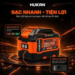 Pin HUKAN G1-BEL4515-P4,Kèm 2 Đèn Led Siêu Sáng - 2 Cổng Sạc USB, TYPY-C 3