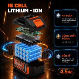 Pin HUKAN G1-BEL4515-P4,Kèm 2 Đèn Led Siêu Sáng - 2 Cổng Sạc USB, TYPY-C 4