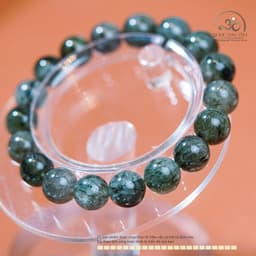 Ngọc Đan Tâm - Vòng Tay Đá Thạch Anh Tóc Xanh 11mm 3A 5