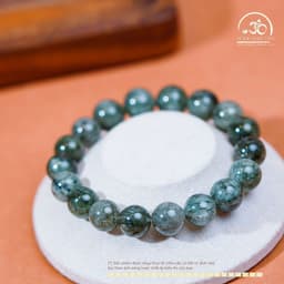 Ngọc Đan Tâm - Vòng Tay Đá Thạch Anh Tóc Xanh 11mm 3A 3