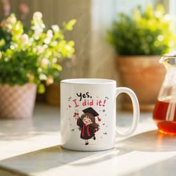 (custom tên+trường) Ly cốc sứ GRADUATION - YES, I DID quà tặng tốt nghiệp nam nữ ý nghĩa phong cách dễ thương đơn giản 3