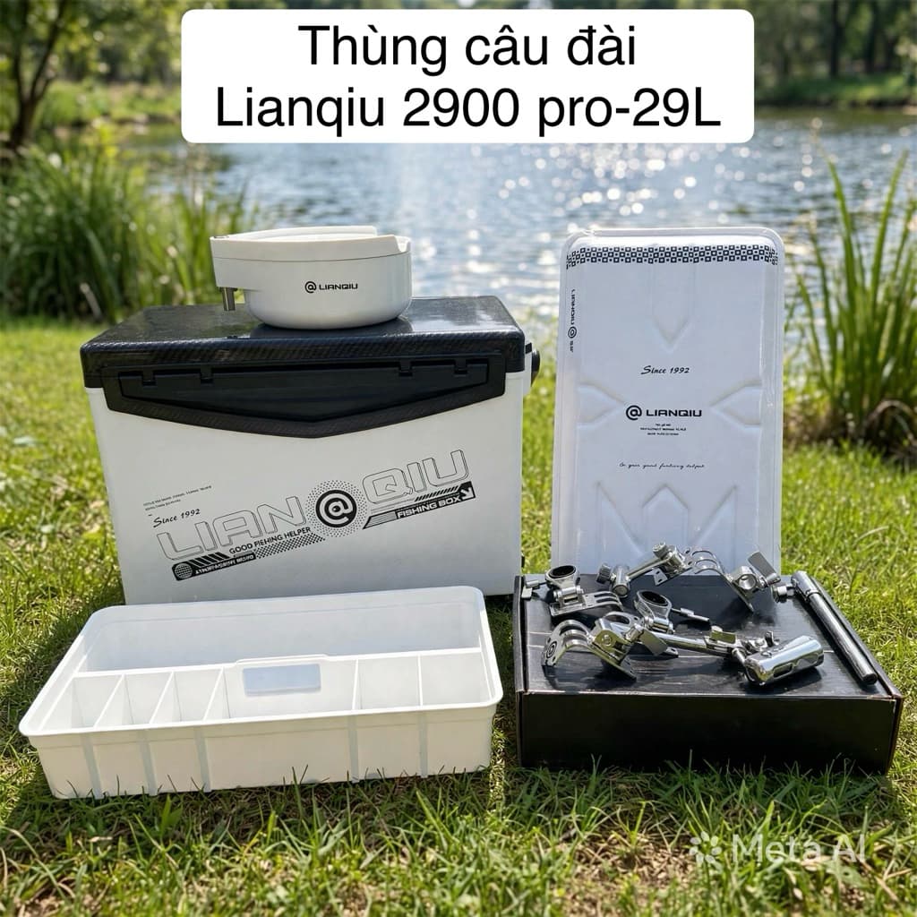 Thùng câu đài LIANQIU 2900PRO 29L đầy đủ phụ kiện