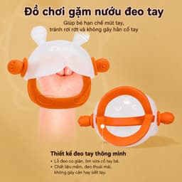 Đồ gặm nướu silicon cầm tay cho bé hình gấu dễ thương giúp giảm ngứa lợi mọc răng an toàn 4