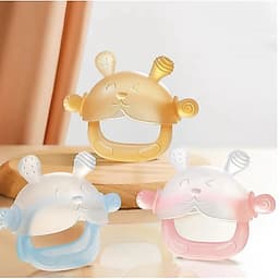 Đồ gặm nướu silicon cầm tay cho bé hình gấu dễ thương giúp giảm ngứa lợi mọc răng an toàn 7