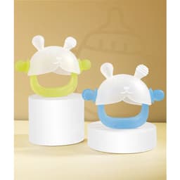 Đồ gặm nướu silicon cầm tay cho bé hình gấu dễ thương giúp giảm ngứa lợi mọc răng an toàn 5
