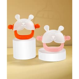 Đồ gặm nướu silicon cầm tay cho bé hình gấu dễ thương giúp giảm ngứa lợi mọc răng an toàn 6