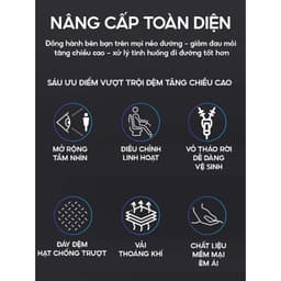Đệm Ghế Ô Tô Tổ Ong 3D Thoáng Khí, Đệm Lót Ghế Chống Trượt Êm Ái 3