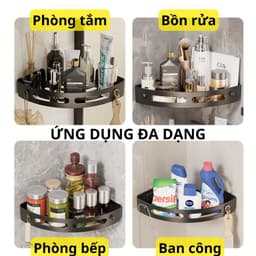 Kệ Góc Dán Tường Phòng Tắm Đa Năng - Không Cần Khoan, Nâng Cấp Miếng Dán, Nhựa Mỏng Chứ Không Dày 3
