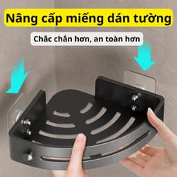 Kệ Góc Dán Tường Phòng Tắm Đa Năng - Không Cần Khoan, Nâng Cấp Miếng Dán, Nhựa Mỏng Chứ Không Dày 8